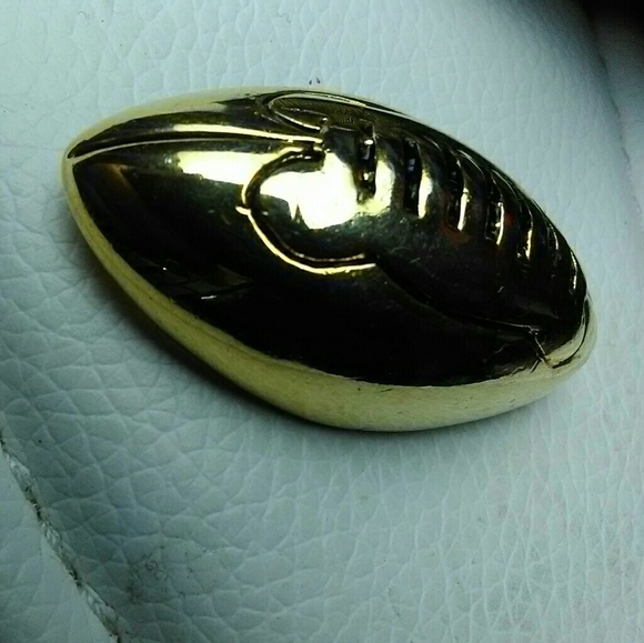 Gold Football Pendant - Picture 3 of 4
